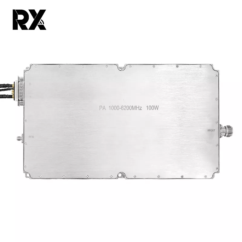 1000–6000 MHz 100 W plačiajuosčio RF galios stiprintuvo modulis